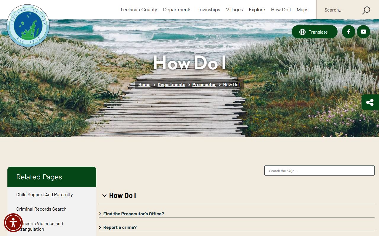 Leelanau County arrest records prosecutor charging guidance page