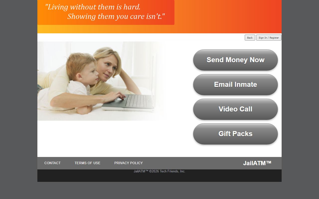 JailATM deposit portal used to add money to a Leelanau County inmate account